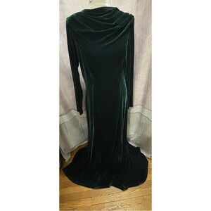 Tadashi Shoji Green Velvet Long Sleeve Dress Size Large